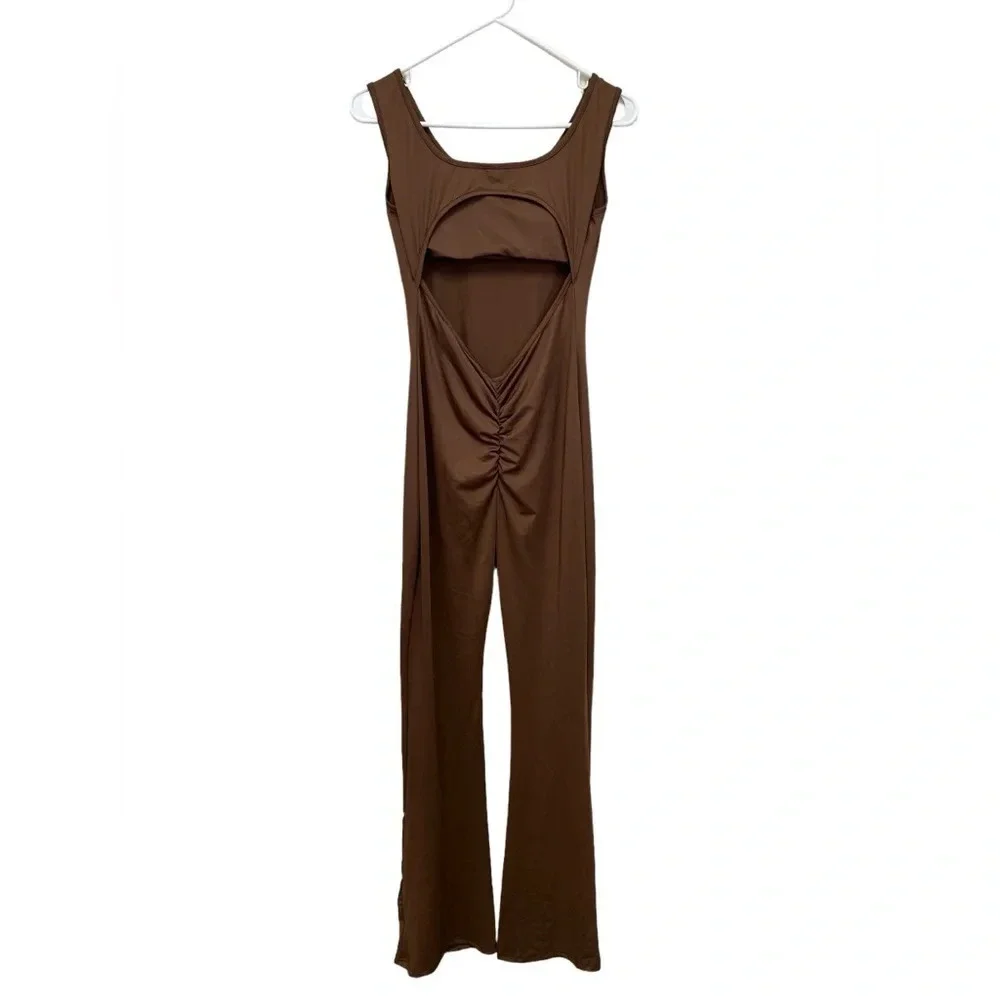 Women’s athletic brown jumpsuit - Picture 2 of 2